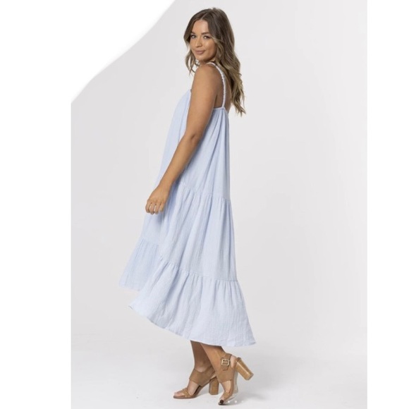 BNWT Gianna Maxi Dress Light Blue Size Small - Picture 2 of 5